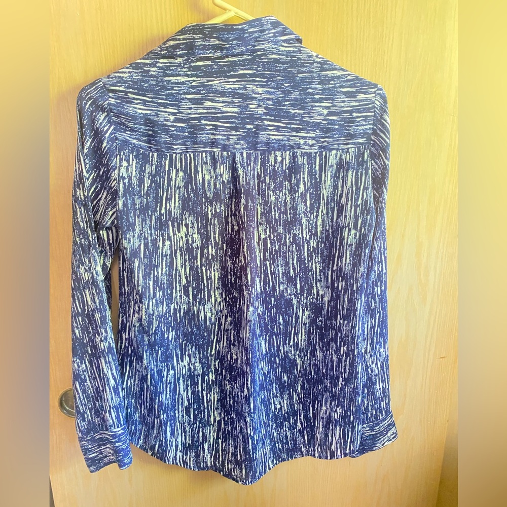 Blue Patterned Portofino Button Down From Express - image 3